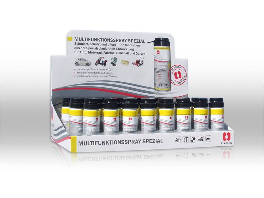 ELASKON Multifunktionsspray spezial - Gebinde:40 x 50 ml Thekenaufsteller